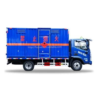 Foton Van Truck Low Price Single Row Diesel Inflammable Explosive and Explosion-proof Dangerous Goods Transport Vehicle