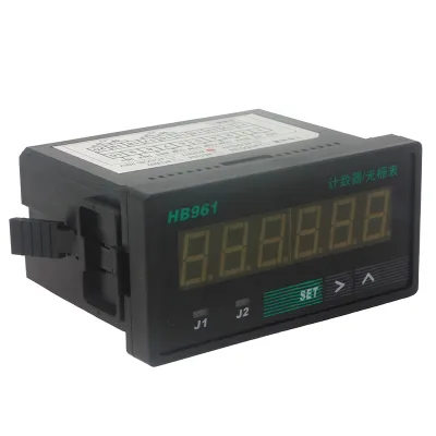 VKSELE HB961 6-Digit LED Counter Grating Encoder Display Pulse Counter Meter 12V DC/220V AC Power Industrial Use ABS Plastic