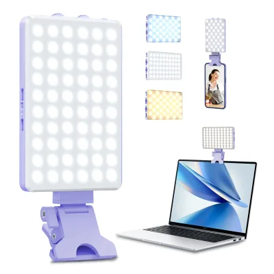 Private Label Free Selfie Light 80 LED Rechargeable Phone Light Clip 3 Lights Modes 2000mAh for Phone Ipad Laptop Tiktok
