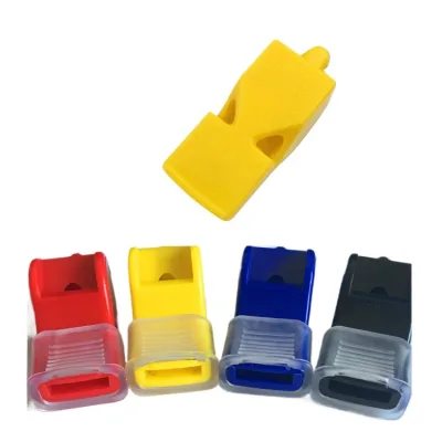 Plastic Football Soccer Sports Classic Whistle Referee Emergency Exhaust Whistles With Lanyard