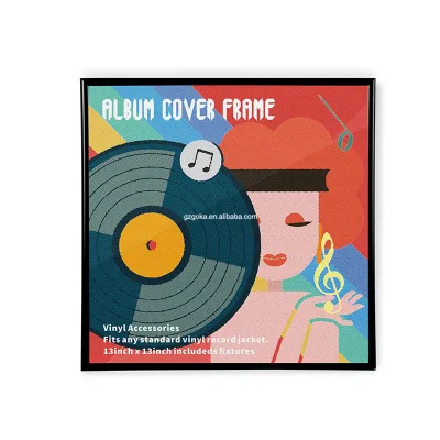 Black Single Vinyl Record Frame Storage Display Wall Mount Now Playing Display Stand Vinyl Record Display Stand