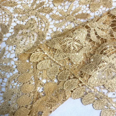 Elegant Small Sequined Bridal Dress Accessories Lace Embroidery Sequins Fabric