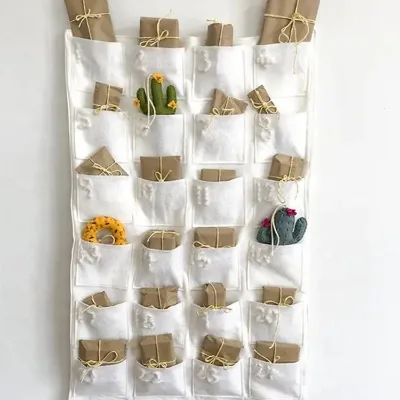 Cute Blank Fabric Advent Calendar Monogram Personalized Crystal Advent Calendar for Kids Advent Calendar