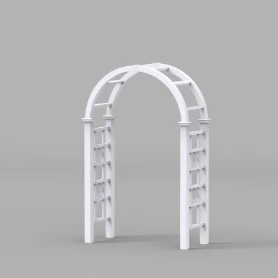 Fentech Factory Supply  Wedding White Vinyl PVC Plastic Embossing Arbor