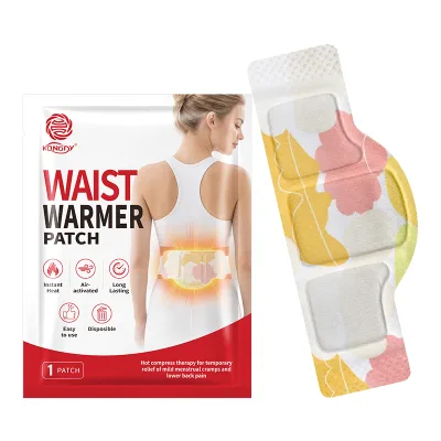 OEM ODM Custom Disposable Air Activated Self Heating Waist Winter Keep Hot Patch Women Menstrual Warmers Patches