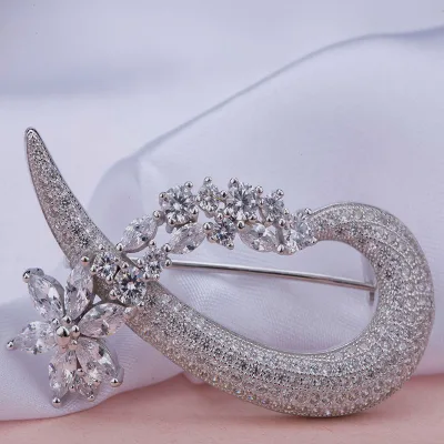 High Quality Silver Designer Brooches and Pins Pins