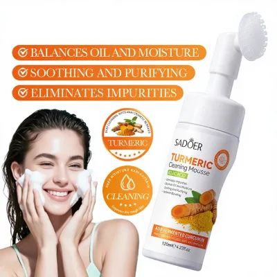 Turmeric Fermented Curcumin Cleansing Mousse Kojic Acid Deep-Cleansing Smooth Hydrating Nourishing