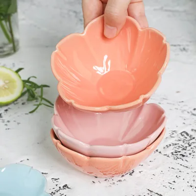 Wholesale Stackable Household Cute Ceramics Irregular Shape Reusable Soy Sauce Dishes