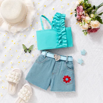 European American Style Children's Summer Suit for Material for Summer Seasons