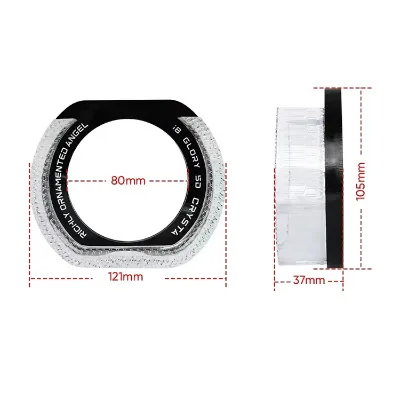 Hot Sale LED Halo Ring Shroud for 2.5 Inch 3 Inch Projector Lens White Yellow Color DRL Crystal Angel Eye Headlight Cover