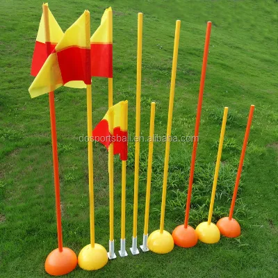 1m,1.5m ABS Soccer Training Equipment Slalom Pole with Dome Base or Spike Base Indoor Outdoor Pole Set