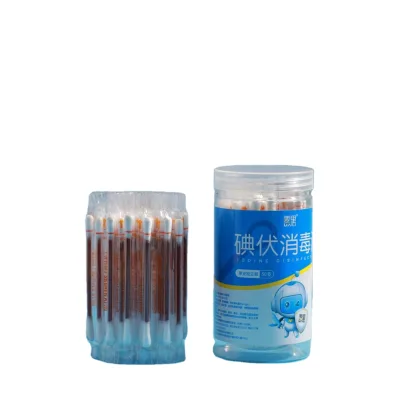 Customization Iodophor Liquid Bar Cotton Swab Sterile Cotton Swab OEM Disinfection Swab