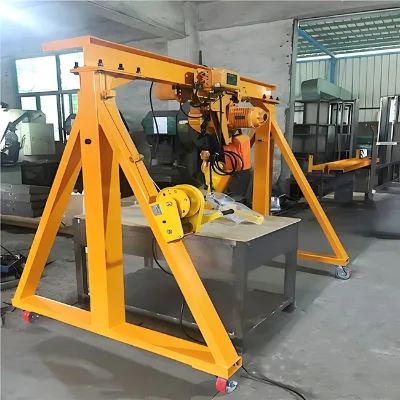 Stainless Steel Portable Gantry Crane 0.5-3T Corrosion Resistant a Frame for Food Processing Chemical Plant Lifting