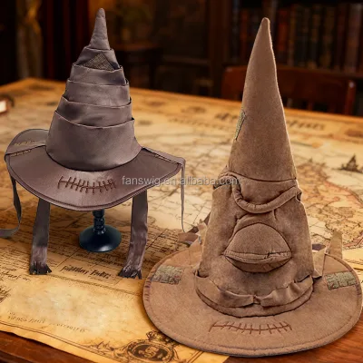 Adult Size Halloween Witch Hats Potter Hat Cosplay Costume Accessory Pointed Witch Wizard Hat Headdress