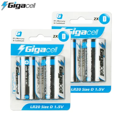 1.5V D Type LR20 Size AM1 No.1 Super Alkaline Batteries for Gas Water Heater
