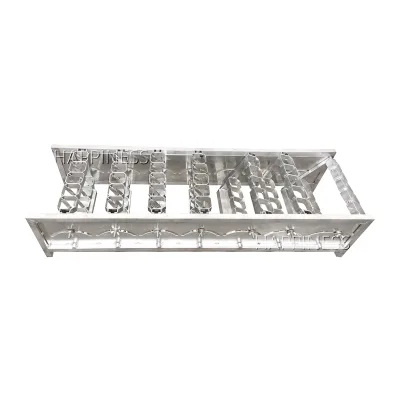 Single Shot Aluminum Fireworks Rocket with Special Effect Spark Front View of Combination Rack