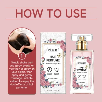 MOKERU 50ml Women's Floral Hair Care Perfume Spray Wholesale Moisturizing Floral Fragrance with Hydrating Functionality