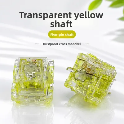 In-stock WholesaleTransparent Yellow Axis Smooth Hand Feel Mechanical Keyboard Switch Hot-swappable 5-Pin Linear Switch