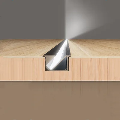 Recessed Cabinet Furniture LED Linear Profile Light Aluminum T5 with 45 Degree Side View and Powder Coating Surface