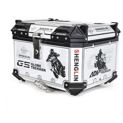 65L 55L Universal Luxury Motorcycle Trunk Aluminum Alloy Trunk Scooter Waterproof Tail Box Storage Box Top Box