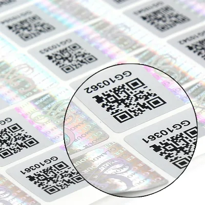 Custom Holographic QR Code Anti-counterfeit Labels-security Sticker