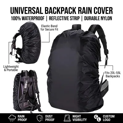 Rain Cover for Backpacks, 15-90L Waterproof Rain Cover Backpack Cover for Hiking, Camping, Cycling, Travel and School Bag