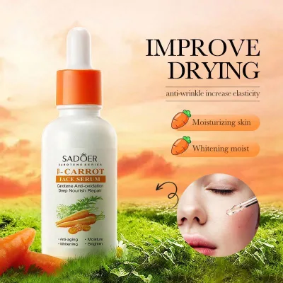 SADOER Natural Organic Carotene Soothing and Repairing Nourishing Moisturizing Facial Serum Skin Care Face Serum Stock Solution