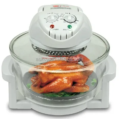 Factory Direct Air Fryer Big Capacity 1200W High Quality Halogen Oven With Glass Pot