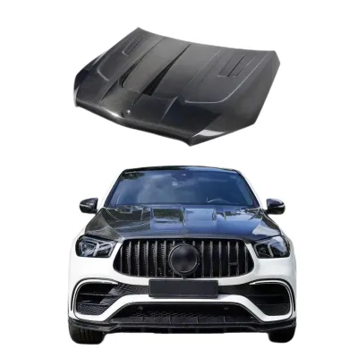 LD Style Carbon Fiber Engine Hood for  GLE W167 Coupe Bonnet
