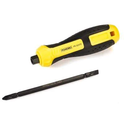 Custom OEM Industrial Cr-V Reversible Hex Screwdriver Set with Plastic Handle for DIY Assembly