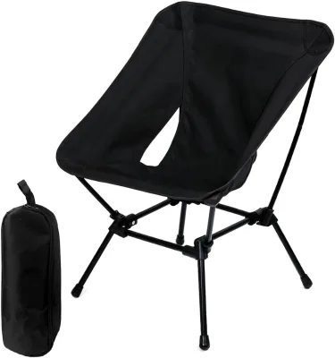 Portable Compact Folding Camping Chairs Lightweight High Back with Pillow Deep Recline Arm Pads