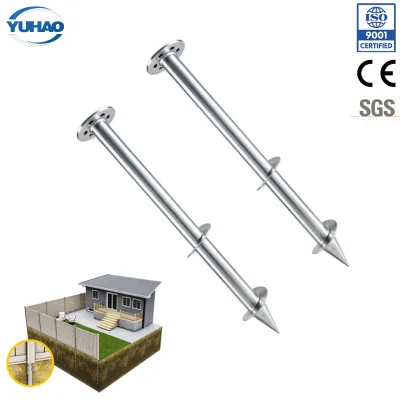 Q355B EN 1090 Hot Dipped Galvanized Helix Ground Screw for Fence Post Earth Screw