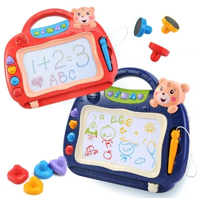 Kids Multifunctional Writing Board Set Cute Cartoon Magnetic Writing and Drawing Board with Stand