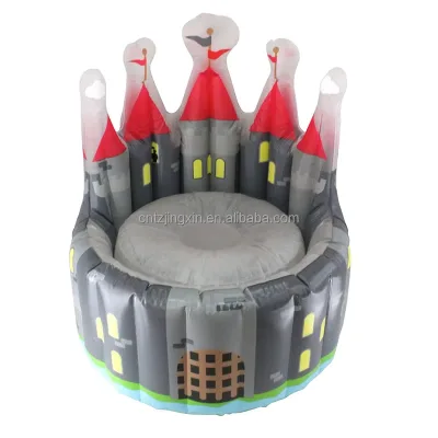 Factory Customized Eco PVC Inflatable Foldable Crown Chair Children's Sofa Learning Seat Portable Stool Indoor and Outdoor