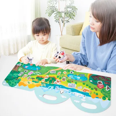 Reusable Montessori Board Book for Kids Preschool Learning Activities Portable Quiet Removable Educational Toy Developing