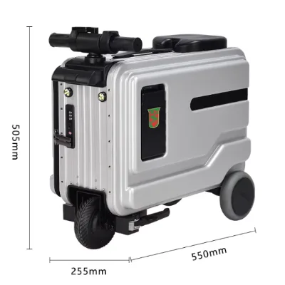 Aliotop Electric Smart Luggage with Cup Holder Carry on Removable Battery 20 Inch Usb Charging Port Trolley case