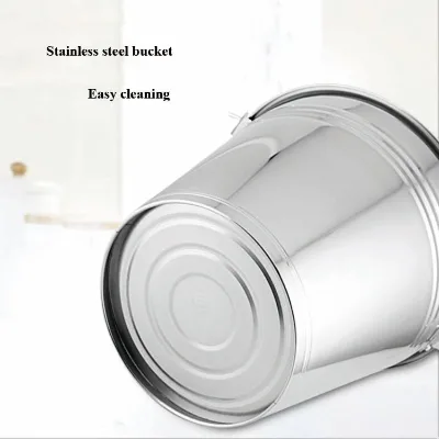 Factory Direct High Quality 201 Stainless Steel Extra-Thick 10/12/16/20L Food Grade Bucket with Pulling Handle