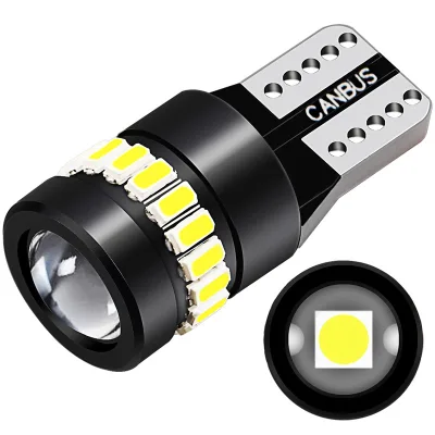 Automotive LED T10 Position Light 3014+18SMD with Lens Decoding License Plate Light 3030 Instrument Light