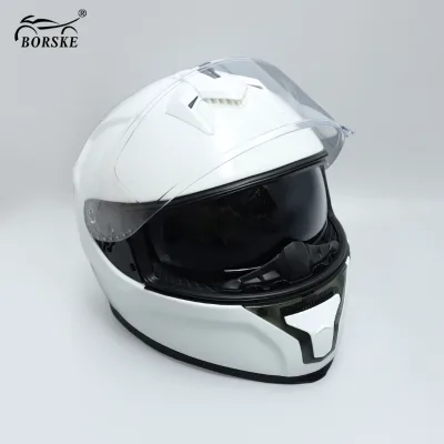 ABS Material Dual Visor Optional Buckle Systems Soft Protective Edge Trim Full-Face Motorcycle Helmet for Outdoor Riders