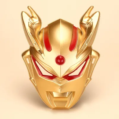 Factory Wholesale Halloween Show a Variety of Masks Children's Theme Props With Gold-Plated Plastic Costumes Mask