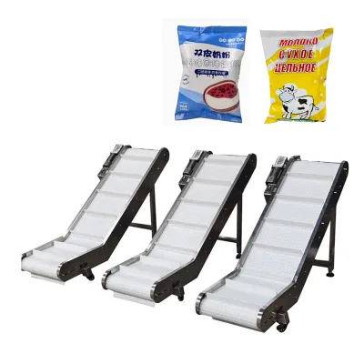 Small Mini Size Incline White Food Grade Belt Conveyor Take Belt Conveyor for Finished Products