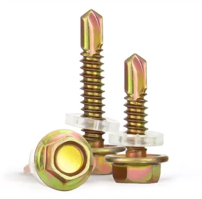 Hardened galvanized hexagonal self drilling screws