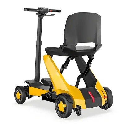 DY Lightweight Airline Approved Auto-Folding Electric Mobility Scooter with Remote Control Aluminum Alloy 120KG Capacity