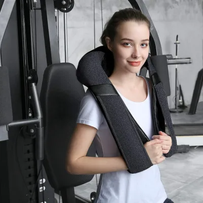 FeiAo Kneading Neck Hand-Shaped Wireless Shiatsu Electric Heating PU Leather Massager for Neck Buttock Muscle Pain Relief