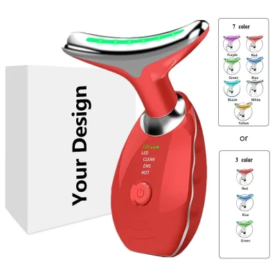 Rechargeable Facial Massager with Wireless Remote Control Portable for Home Work & Travel Neck & Face Massage
