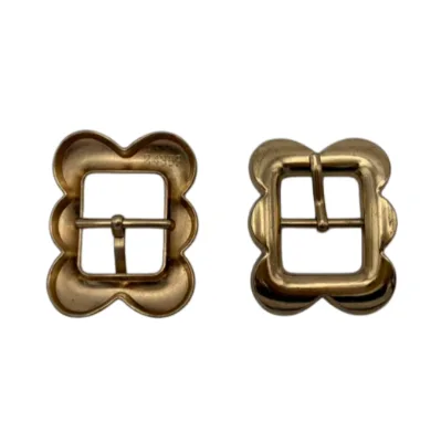 JQR Zinc Alloy Eco-Friendly Flower Shape Pin Buckle for Shoes Belts DIY Leather Craft Decorative Metal Hardware Accessories Gold