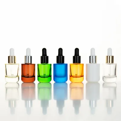 Empty Small Liquid Container Cosmetic Cuticle Oil Bottles Amber Green clear Essential Oil Bottle 20ml with Dropper