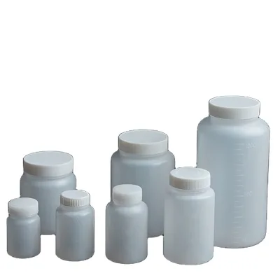 4Lab HDPE PP With 8ml 15ml 30ml 60ml   for Lab White Wide Mouth Plastic Reagent Bottle