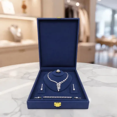 Jewelry Package Necklace Diamond Box Velvet Jewelry Box Loose Stone Casing Small Gemstone Box Display Jewelry Box Set