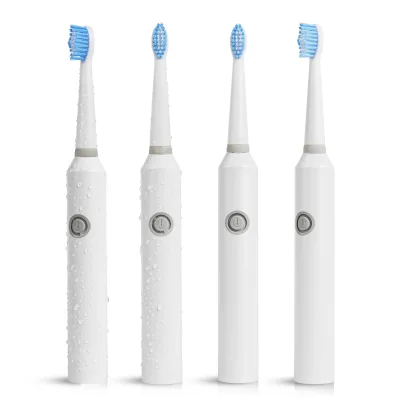 Battery Powered Oral Sonic Electric Toothbrush Waterproof with Sonic Vibration for Deep and Effective Plaque Removal